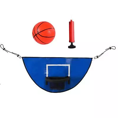 Mini Basketball Hoop For Trampoline With Enclosure Goal Game With Ball Pump • $27.46