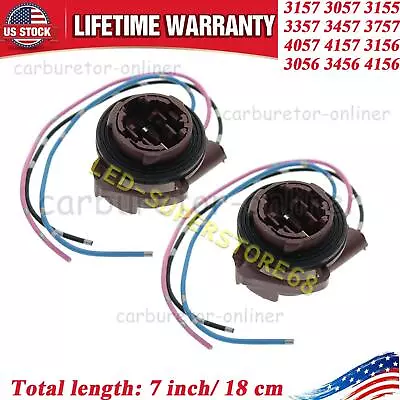 (2) Bulb Socket Turn Signal Light Harness Wire Plug Connectors 3157 4157 4157NA • $7.16