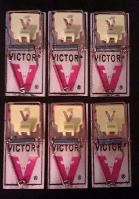 6 Victor Mouse Snap Traps Victor M325 Mice Traps Expanded Trigger Mouse Trap • $15.95