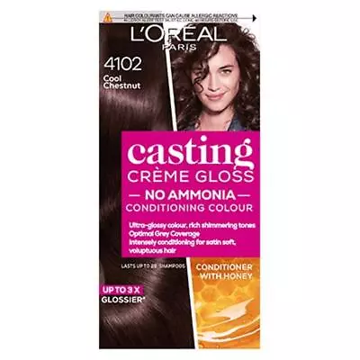 L'Oreal Casting Creme Gloss Semi-Permanent Hair Colour 4102 Cool Chestnut • £12.90