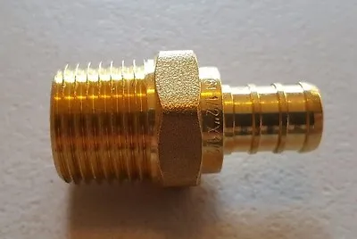 25 Pieces 1/2  Pex X 1/2 Male Npt Threaded Adapter-brass Crimp Fitting Lead Free • $29.98