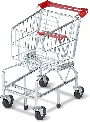 Melissa & Doug Toy Shopping Cart With Sturdy Metal Frame Pretend Supermarket • $99.99