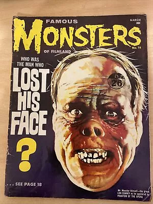 Famous Monsters Of Filmland Magazine  Issue 16. 1962 Rare. Adverts Cut Out • £24.99