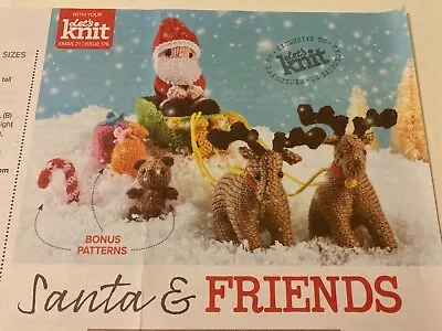 £2 • Buy Toy Knitting Pattern Christmas Santa Reindeer Sleigh 13cm (Y)