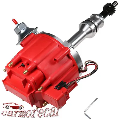 HEI Distributor W/ 65kv Coil For Ford SBF 351W Windsor Red Cap Drop In One Wire • $65.97