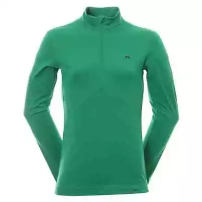 J. Lindeberg Men' Luke Half Zip Mid Layer AMJS06731 M376 Green Medium NEW NWT • $79.99