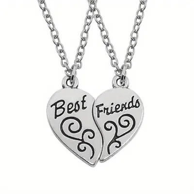 Best Friend Necklace Sliver Colour UK STOCK Girl Women. BFF 2pc • £0.40