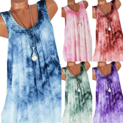 $20.59 • Buy Plus Size Womens Sleeveless Loose Tank Dress Summer Casual Beach Boho Tunic Tops