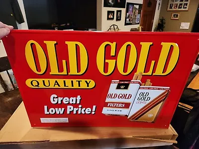 Vintage Old Gold Cigarette Aluminum Sign 25 5/8 X17 1/2  NOS  • $69.95