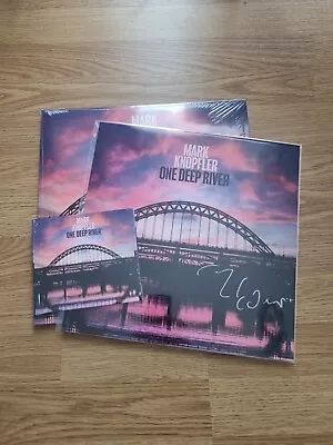 Mark Knopfler Dire Straits - One Deep River SIGNED 12* Lithograph & 1LP & CD  • £149.99