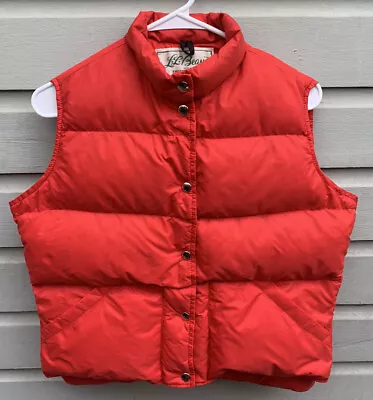 Vintage 70s LL Bean Woman’s Size M Goose Down Snap Front Puffer Vest-Made In USA • $9.99