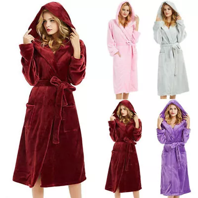 $33.53 • Buy Towel Bathrobe Women Ladies Soft Towelling Robe Shawl Dressing Gown Warm Winter