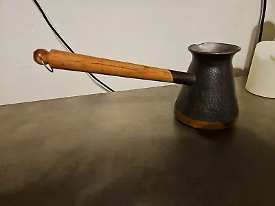 Vintage Copper Turkish Coffee Pot Wood Handle Ladle • $0.99