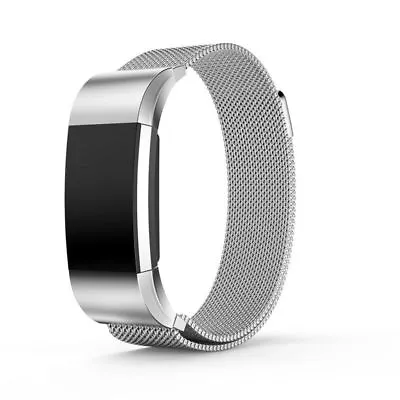 $7.99 • Buy Small/ Large Stainless Milanese Steel  Wristband Strap For Fitbit Charge 2 Band
