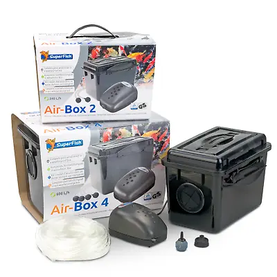 £24.95 • Buy Superfish Koi Pond Air Box Water Oxygenator Pump Weatherproof Aeration Stone Kit