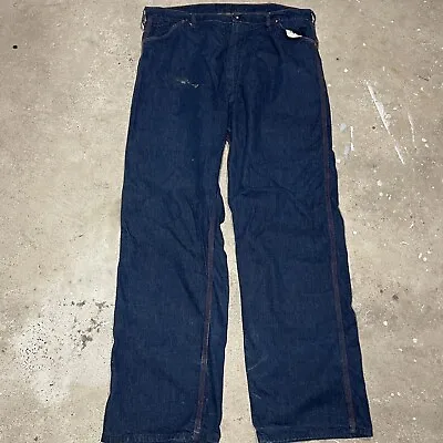 Vtg 50s 60s BLUE BELL Wrangler Jeans Sanforized Denim Gripper Levis 39x31 • $450