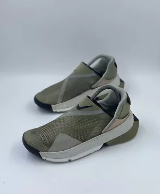 Nike Go FlyEase Shoes Light Army Green Summit White Men's 6.5 Hands Free Slip On • $55