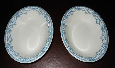 Vintage John Maddock & Sons Small Oval Bowl Vitreous WILD ROSE England SET Of 2 • $16.19