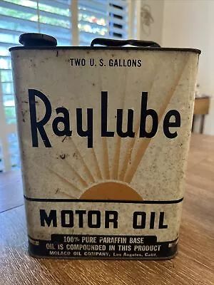 Vintage 2 Gallon Ray Lube Motor Oil Can • $125