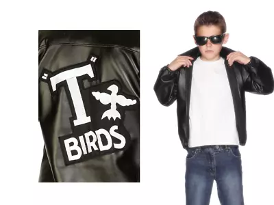 Grease T Bird Jacket Boys Licensed Book Week Fancy Dress Costume Ages 7-12 • £23.99