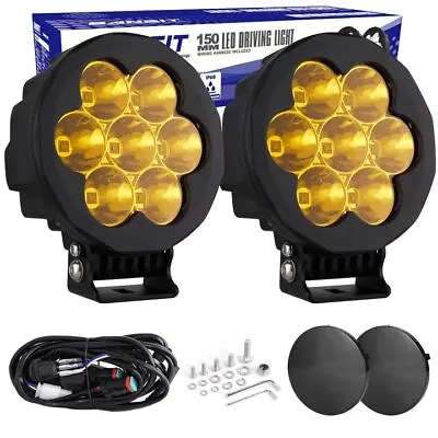 Led Round Offroad Lights 6inch Yellow Led Round Driving Lights Led Pods Light 21 • $101.44
