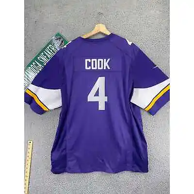 Nike Minnesota Vikings Dalvin Cook Football Jersey Mens XXL Purple On Field 2XL • $99