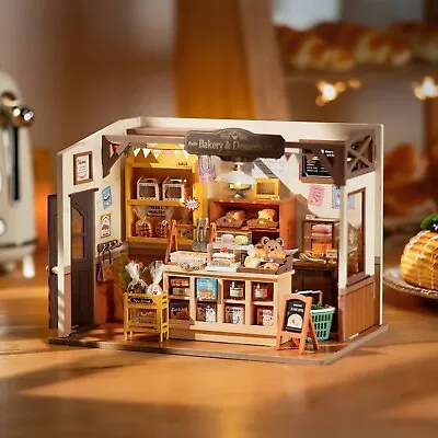 Rolife Becka's Baking House DIY Miniature Dollhouse Kit Doll House DIY Teen Gift • $39.99