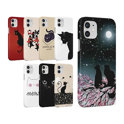 Case For Iphone 15 14 13 12 11 Se 8 Pro Max Hard Phone Cover Black Cute Kitty • £5.99