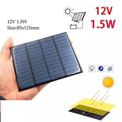 12V 1.5W Solar Plate Cell Panel Polycrystalline Photovoltaic Energy Power Board • $8.29