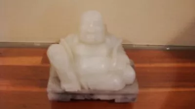 Soapstone Laughing Buddha Marble Base 3-1/2  Vintage • $25