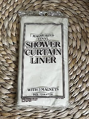 Vintage Magnetized Vinyl Shower Curtain Liner Hygiene Industries NOS 70” X 71” • $24.99