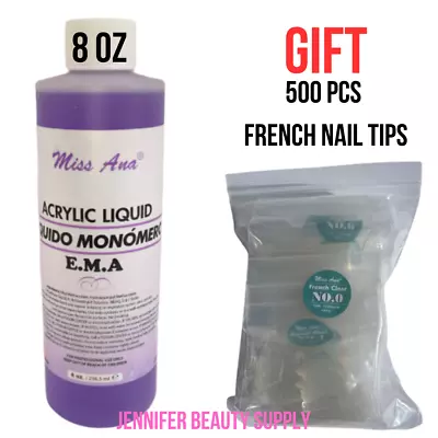 Ema Acrylic Liquid Monomer Professional Acrylic Nail System  8 Oz | Us Sell • $14.95