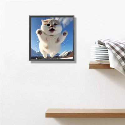 $12.20 • Buy 5D DIY Full Round Drill Diamond Painting Cat Kit Art Home Decoration (LP170)