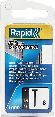 £7.99 • Buy Rapid 15mm X 1000 No 8 Galvanised Brad Nails For E-TAC Tacker & Other