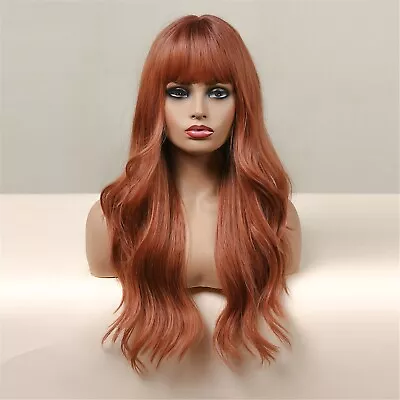 Long Orange Curly Wig Natural And Realistic Girl Group Style • $9.99