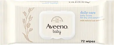 Aveeno Baby Daily Care Wipes - Sensitive Skin - Cleanse Gently And Efficiently - • £3.50