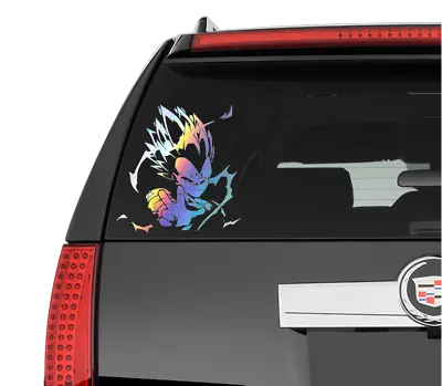 Holographic Vinyl Decal Truck Car Sticker DBZ Dragon Ball Z Super Saiyan Vegeta • $12