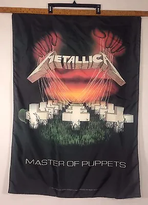 Vintage Metallica Master Of Puppets Flag Heart Rock Italy Sheer Poster Scarf  • $41.99