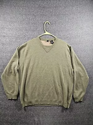 Saks 5th Avenue Sweater Mens XXL 100% Cashmere Green Pullover Used Condition  • $32.99