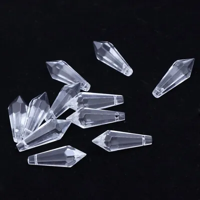 12 Pcs Lamp Crystal Bead Replacement Chandeliers Hanging Crystals • £8.85
