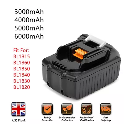 18V Li-ion Battery For Makita BL1850 BL1860 BL1815 BL1830 BL1835 BL1840 194230-4 • £16.90