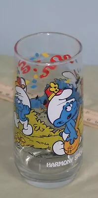 Vintage Harmony Smurf Collector Glass 1983 Wallace Berrie Peyo Collection • $6.50