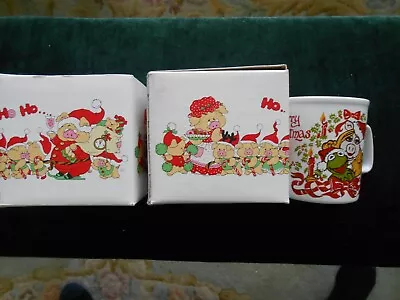 Tree Vintage Muppets Kermit The Frog Miss Piggy Merry Christmas Cups Holiday D • $60