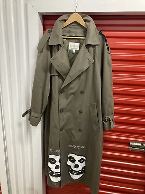 DUANE PETERS PUNK ROCK SKATE LONDON FOG TRENCH COAT 42reg. Lined MISFITS DEVO • $400