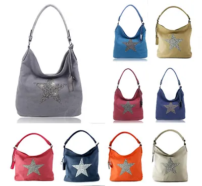 £17.99 • Buy Women Fashion Canvas Sparkling Star Tote/ Shopper/ Shoulder Handbag/ Hobo Bag