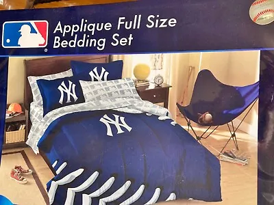 NEW YORK YANKEES 3-piece Full Size Official MLB Bedding Comforter + Pillow Shams • $19.98
