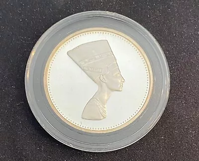 Nefertiti Egypt 5 Pounds 1994 Silver Proof Coin -Smoke Free- Pet Free Home • $45