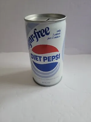 Vintage Coin Bank Sugar Free Diet Pepsi Cola Soda Pop Can 12oz Wisconsin • $9