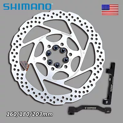 Shimano Deore RT56 160/180mm MTB Bike Disc Brake Rotor 180/203mm Caliper Adapter • $25.72