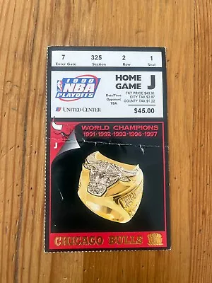 Chicago Bulls Ticket 1998 Game 7 ECF Vs Pacers Michael Jordan • $18.99